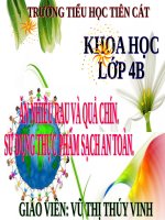 Bài 10. Ăn nhiều rau và quả chín, sử dụng thực phẩm sạch và an toàn