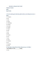 Đề kiểm tra tiếng Anh 7 2017-2018 1 tiết Thí Điểm