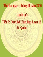 Bài 7. Đinh Bộ Lĩnh dẹp loạn 12 sứ quân