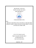 Thiết kế và thi công cân đa năng phục vụ cho việc kiểm khám sức khỏe và định lượng đồ vật điều kiện và giám sát bằng PLC s7 1200 và HMI 