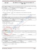 Câu hỏi và bài tập dao động cơ 2009 - 2017