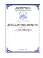 Khảo sát kỹ thuật và giải pháp sử dụng hiệu quả mô hình động cơ phun xăng đa chức năng MTS 578 