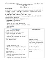 Giao an tuan 5  lop 1 moi nhất hai cột theo chuyên đề mới nhất của thành phố Hà Nội chỉ việc in không cần chỉnh sửa