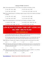 Bài tập trắc nghiệm Toán 11 - 87 CÂU TỔ HỢP - XÁC SUẤT - File word