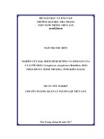 Nghiên cứu đặc điểm dinh dưỡng và sinh sản của cá lưỡi trâu cynoglossus cynoglossus (hamilton, 1822) phân bố ở u minh thượng, tỉnh kiên giang 