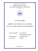 Nghiên cứu đặc tính xúc tác của enzyme ulvan lyase thu từ động vật thân mềm biển 
