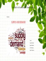 Demand and Supply, relation between demand and supply