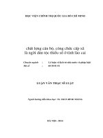 Luan van  chất lượng cán bộ, công chức cấp xã là người dân tộc thiểu số ở tỉnh lào cai