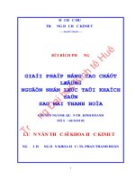 NÂNG CAO CHẤT LƯỢNG NGUỒN NHÂN lực tại KHÁCH sạn SAO MAI   THANH hóa 