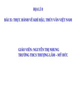 Bài 35. Thực hành về khí hậu, thủy văn Việt Nam