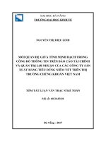 Mối quan hệ giữa tính minh bạch trong công bố thông tin trên báo cáo tài chính và quản trị lợi nhuận của các công ty sản xuất hàng tiêu dùng niêm yết trên thị trường chứng khoán việt nam (tt) pdf 
