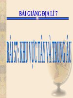 Bài 57. Khu vực Tây và Trung Âu