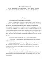 Đề xuất các giải pháp marketing vận dụng lý thuyết vào phát triển kinh doanh dịch vụ tại  ban quản lý làn văn hóa – du lịch các dân tộc việt nam 