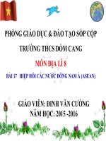 Bài 17. Hiệp hội các nước Đông Nam Á (ASEAN)