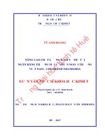 NÂNG CAO CHẤT LƯỢNG DỊCH VỤ THẺ TẠI NGÂN HÀNG THƯƠNG MẠI CỔ PHẦN NGOẠI THƯƠNG VIỆT NAM  CHI NHÁNH THANH HÓA
