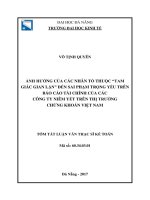 Nghiên cứu về sai sót trong báo cáo tài chính của các công ty niêm yết trên thị trường chứng khoán việt nam (tt) 
