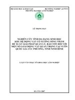 Nghiên cứu tính đa đạng sinh học khu hệ động vật có xương sống nhằm đề xuất giải pháp quản lý, bảo tồn đối với một số loài động vật quan trọng tại vườn quốc gia cúc phương, ninh bình 