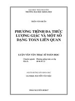 Phương trình đa thức lượng giác và một số dạng toán liên quan (LV thạc sĩ)