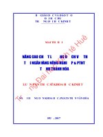 NÂNG CAO CHẤT LƯỢNG DỊCH vụ THẺ tại NGÂN HÀNG NÔNG NGHIỆP và PHÁT TRIỂN NÔNG THÔN TỈNH THANH hóa 
