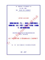 NÂNG CAO CHẤT LƯỢNG đội NGŨ cán bộ, CÔNG CHỨC cấp xã tại HUYỆN THIỆU hóa, TỈNH THANH hóa 