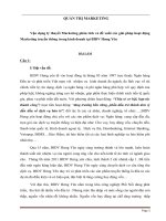 Vận dụng lý thuyết marketing phân tích và đề xuất các giải pháp hoạt động marketing truyền thông trong kinh doanh tại BIDV hưng yên 