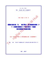 NÂNG CAO CHẤT LƯỢNG tín DỤNG DOANH NGHIỆP tại NGÂN HÀNG hợp tác xã VIỆT NAM CHI NHÁNH THANH hóa 