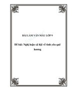 Bài làm văn mẫu lớp 9 