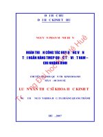 HOÀN THIỆN CÔNG tác HUY ĐỘNG vốn tại NGÂN HÀNG THƯƠNG mại cổ PHẦN QUỐC tế VIỆT NAM   CHI NHÁNH VINH 