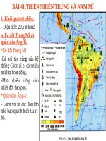 Bài 41. Thiên nhiên Trung và Nam Mĩ