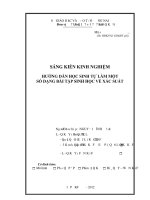 Hướng dẫn học sinh tự làm một số bài tập sinh học về sác xuất 