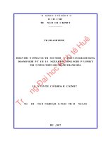 HOÀN THIỆN CÔNG tác THẨM ĐỊNH hồ sơ CHO VAY KHÁCH HÀNG DOANH NGHIỆP tại hội sở NGÂN HÀNG NÔNG NGHIỆP và PHÁT TRIỂN NÔNG THÔN CHI NHANH THANH hóa