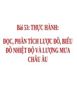 Bài 53. Thực hành: Đọc, phân tích lược đồ, biểu đồ nhiệt độ và lượng mưa châu Âu