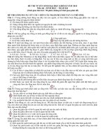 Đề thi thử THPT quốc gia môn sinh học có đáp án 