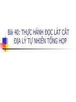 Bài 40. Thực hành: Đọc lát cắt địa lí tự nhiên tổng hợp