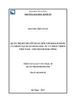 Quản trị rủi ro tín dụng đối với khách hàng cá nhân tại ngân hàng đầu tư và phát triển việt nam   chi nhánh đắk nông (tt) 
