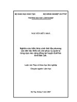 Nghiên cứu kiến thức sinh thái địa phương của dân tộc thiểu số jrai phục vụ quản lý rừng dựa vào cộng đồng tại huyện eahleo tỉnh đăk lăk 