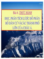 Bài 6. Thực hành: Đọc, phân tích lược đồ phân bố dân cư và các thành phố lớn của châu Á