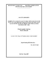 Nghiên cứu cơ sở lý luận và thực tiễn làm căn cứ đề xuất các giải pháp quy hoạch sử dụng đất bền vững tại xã mường so huyện phong thổ tỉnh lai châu 