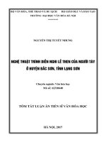 Nghệ thuật trình diễn nghi lễ then của người tày ở huyện bắc sơn, tỉnh lạng sơn (TT) 
