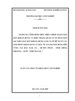 Đánh giá tình hình thực hiện chính sách giao đất khoán rừng và hiện trạng quản lý sử dụng đất sau khi giao đất khoán rừng làm cơ sở đề xuất các giải pháp bền vững tại bản nam cọ   huyện pèch   tỉnh xiêng khoảng 