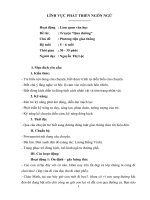 Giáo án dạy học HOẠT ĐỘNG NGOÀI TRỜI