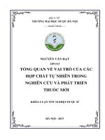 Tổng quan về vai trò của các hợp chất tự nhiên trong nghiên cứu và phát triển thuốc mới 