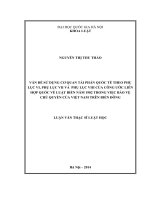 LVTS 2014   vấn đề sử dụng cơ quan tài phán quốc tế theo phụ lục vi phụ lục VII và phụ lục VIII 
