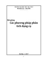 Bài giảng Các phương pháp phân tích dụng cụ