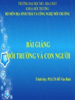 SLIDE BÀI GIẢNG MÔI TRƯỜNG VÀ CON NGƯỜI