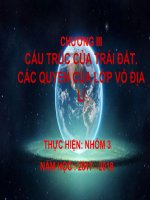Bài 7. Cấu trúc của Trái Đất. Thạch quyển. Thuyết kiến tạo mảng