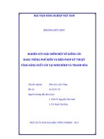 nghiên cứu đặc điểm một số giống cói đang trồng phổ biến và biện pháp kỹ thuật tăng năng suất cói tại ninh b nh và thanh hóa 