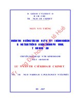 Hoàn thiện công tác quản lý vận tải hành khách bằng taxi trên địa bàn thành phố vinh, tỉnh nghệ an
