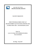 Phân tích hoạt động cho vay doanh nghiệp tại ngân hàng thương mại cổ phần bảo việt – chi nhánh đà nẵng (tt) 