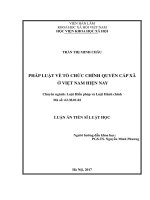 Pháp luật về tổ chức chính quyền cấp xã ở việt nam hiện nay 